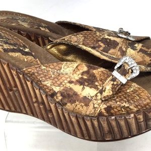 Degario Women's Wedge Size US 7.5 Heels Sandals